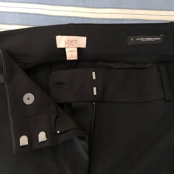 NWOT Loft Modern Skinny Ankle Pants - BLACK - Picture 4 of 4